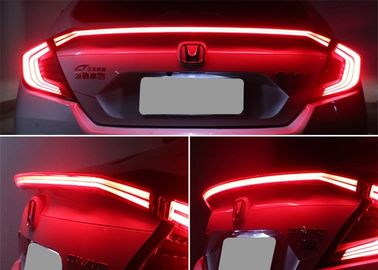 China Honda New Civic Sedan 2016 2018 Auto Sculpt Roof Spoiler , Led Light Rear Wing supplier