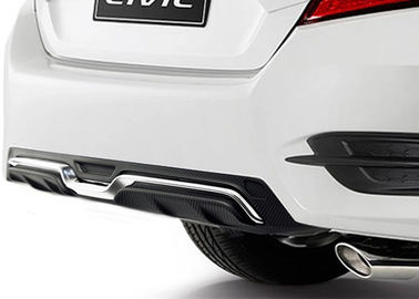 China Replacement Auto Body Kits Honda New Civic 2016 2018 Rear Bumper Diffuser Carbon Fiber supplier
