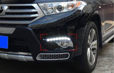 China Auto Part LED Daytime Running Light DRL for Toyota Highlander 2012 2013 with Chromed Rim supplier