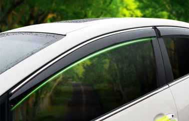 China Sun And Rain Guard Car Window Visors For KIA K3 2013 With Stainless Steel Stripe supplier