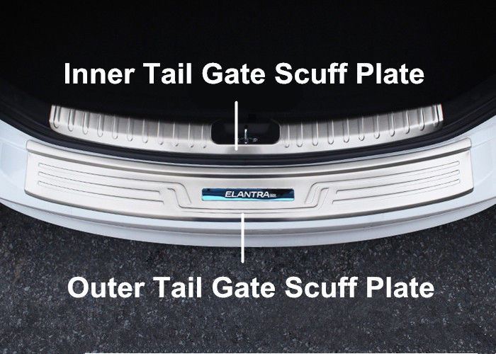 OUT SIDE TAIL GATE STAINLESS STEEL SCUFF PLATE FOR MITSUBISHI PAJERO SPORT 2015