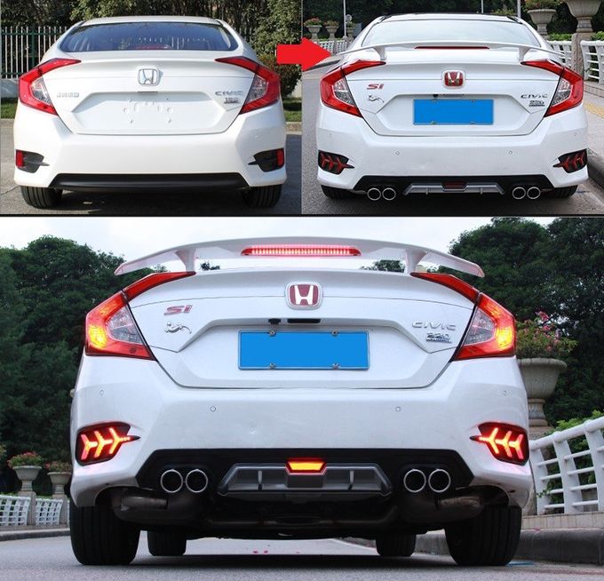 Replacement Auto Body Kits Honda New Civic 2016 2018 Rear Bumper