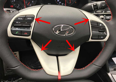 China Chromed Auto Interior Steering Wheel Garnish for Hyundai Elantra 2016 Avante supplier