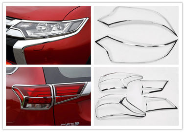 China MITSUBISHI Car Headlight Covers , New Outlander 2016 Chromed Head Lamp Bezel and Tail Lamp Moulding supplier