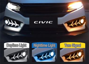 China Lamborghini Style Universal Fog Lamp Rear Bumper Led Lights For Honda New Civic 2016 2018 supplier