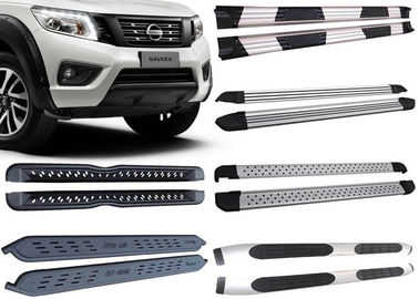 China Black And Silver Vehicle Running Boards For 2015 2018 Nissan Navara Pick Up supplier