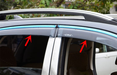 China HONDA CR-V 2012 Car Window Visors , Stainless Steel Trim Stripe Wind Deflectors supplier