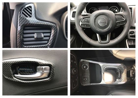 Good price Jeep Compass 2017 Carbon Fiber Style Air Outlet Moulding , Steering Wheel Garnish Etc. online