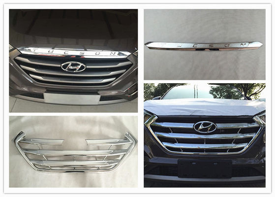 Good price Hyundai New Tucson 2016 2017 Front Grille Molding Cover 3D Carbon Fiber / Chrome online