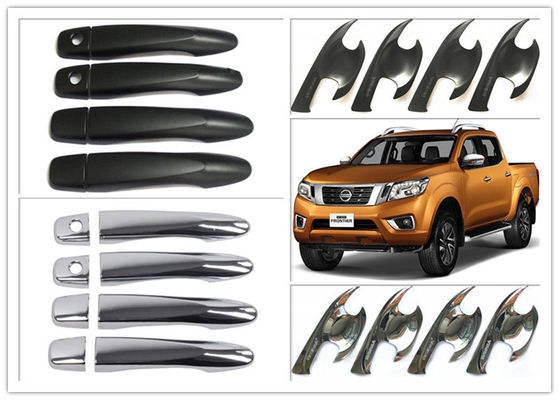 Good price NISSAN Navara NP300 2015 Frontier Side Door Handle Inserts and Covers , Black and Chrome online