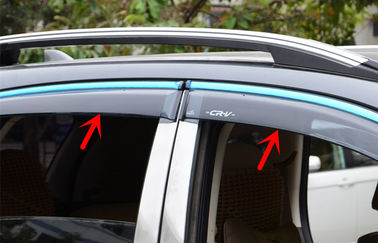 HONDA CR-V 2012 Car Window Visors , Stainless Steel Trim Stripe Wind Deflectors