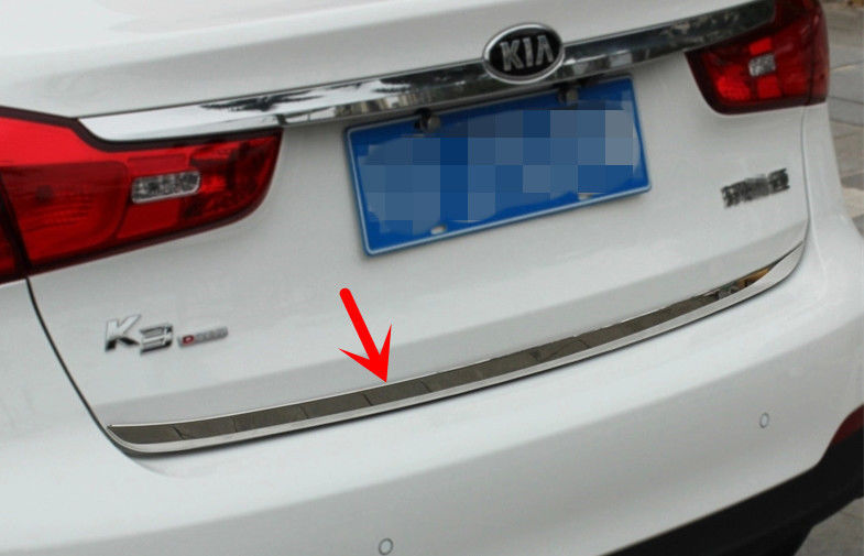 Back Door Garnish Stainless Steel Auto Trim Parts For Kia K3 2013 2015