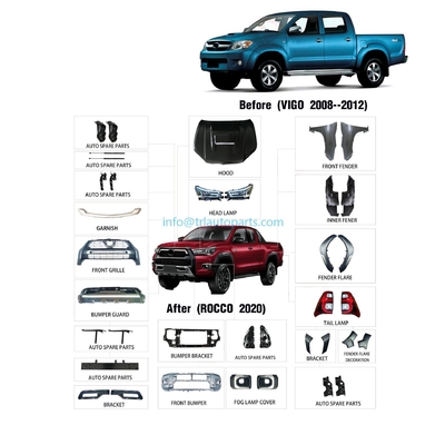 Good price 53121-0K220 Toyota Hilux Vigo 2008-2012 More Than 10-Piece Plastic Auto Full Body Kit to Hilux Rocco 531210K220 online