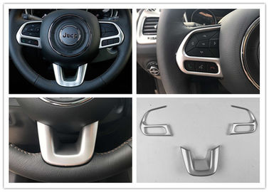 Good price Plastic ABS Auto Interior Trim Parts Steering Wheel Garnish Chrome for Jeep Compass 2017 online