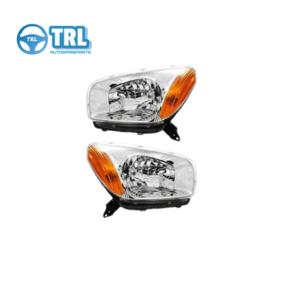8113042310 Toyota Rav4 Headlights In Original Size White / Chrome / Black 8117042310