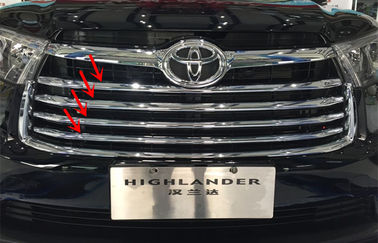 Good price Shining Chrome Auto Body Parts For Highlander 2014 2015 , Front Grille Garnish online