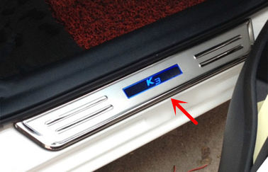 Good price Outer Side LED Lighted Door Sill Plates For Kia K3 2013 2015 , Decorated online